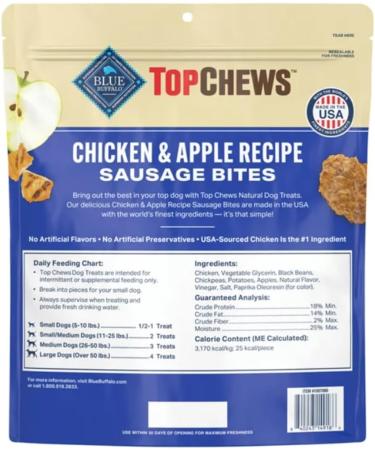 Top Chews Chicken & Apple Recipe - 2.5 lbs (40 oz) | Premium Dog Treats - Buy Online on GoSupps.com