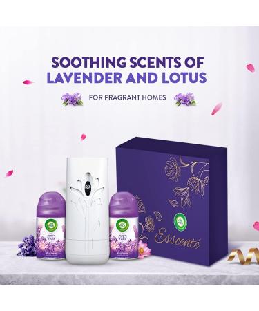 Airwick Freshmatic Automatic Air Freshener Gift Pack Kit Lavender and Lotus Automatic Spray + 2 Refills | Room Freshener Bathroom Freshener and Room Spray - Buy Online on GoSupps.com