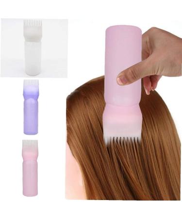 1PC Root Comb Applicator Bottle Hair Coloring Dye And Scalp TreaMalet Essential Salon Hair Cleansing Bottle 4 Ounce With Graduated Scale(White) - Buy Online on GoSupps.com