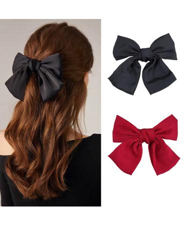 Elegant Bowknot Large Hair Loops Clips - 6 Pcs Fabric Hair Jewelry for Women & Children - Buy Online on GoSupps.com