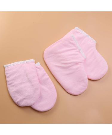 Healeved 4 Pairs Paraffin Wax Gloves Paraffin Wax for Hands Warm Gloves Spa Gloves Mittens Bath Treatment Mitt Paraffin Bath Mitts Thermal Gloves Kaleidoscope Toy Beauty Gloves Foot Pink - Buy Online on GoSupps.com