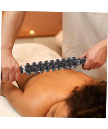 Muscle Massage Roller Hand & Leg Stick Fascia Massage Device for Neck & Body - 43x3cm Black - Buy Online on GoSupps.com