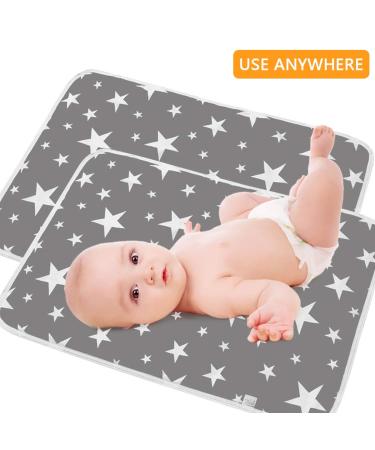 Saconell Baby Wrap Pad Set - Portable Waterproof Changing Pads for Babies & Toddlers (50x70cm 2 Gray) - Ideal for On-the-Go Diaper Changes - Buy Online on GoSupps.com
