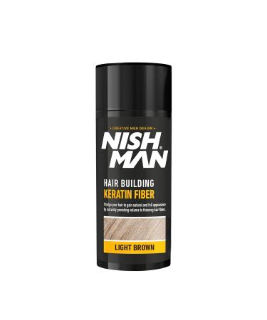 Nishman Hair Building Keratin Fiber & Locking Mist Spray Set Light Brown - Buy Online on GoSupps.com