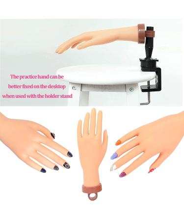 Acrylic Nail Practice Hand Mannequin - Training Fake Hand for Beginners | 1Pc Right Hand - Buy Online on GoSupps.com