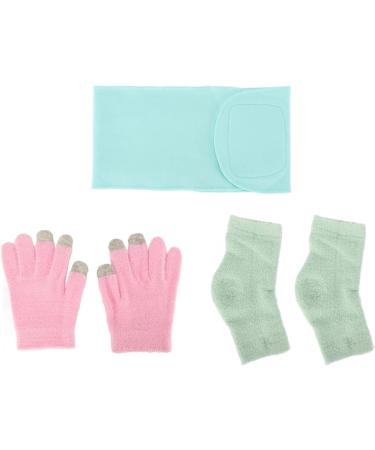 Qukaim Touch Screen Spa Gloves Touch Screen Spa Gel Socks Gloves Set for Cracked Dry Skin Reusable Moisturizing Gel Spa Neck Wrap Mask - Buy Online on GoSupps.com