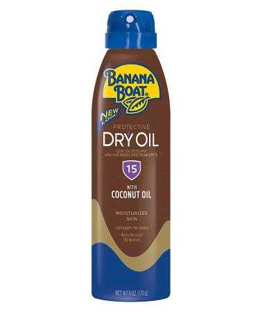 Banana Boat Continuous Spf15 Spray Dry Oil With Argan Oil 6 Ounce (177ml)