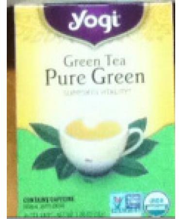 Yogi Tea - Green Tea Pure Green- Supports Vitality - With Antioxidants - Contains Caffeine - 96 Organic Green Tea Bags, 16 Count (Pack of 6)