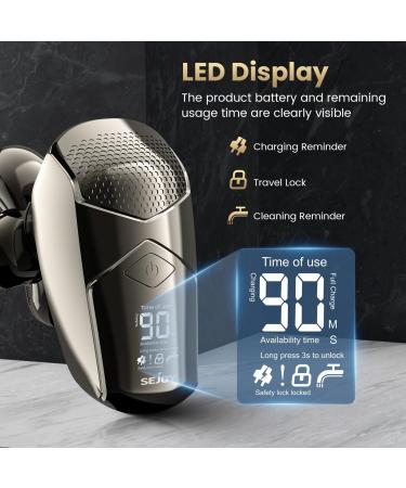 SEJOY 5 in1 Electric Razor Wet Dry Head Shaver for Bald Men Trimmer Grooming Kit - IPX7 waterproof - Buy Online on GoSupps.com