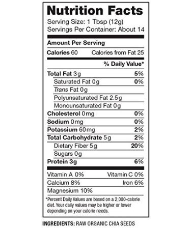 Nutiva Organic Black Chia Seeds 6 oz - Premium Superfood for Health - Buy Online on GoSupps.com