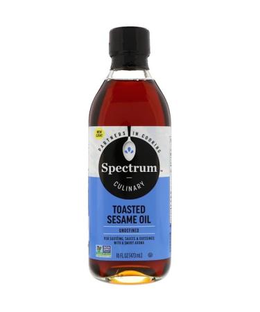 Spectrum Culinary Toasted Sesame Oil Unrefined 16 fl oz (473 ml)