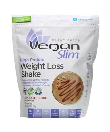VeganSmart Vegan Slim High Protein Weight Loss Shake Chocolate Fudge 1.6 lb (728 g)