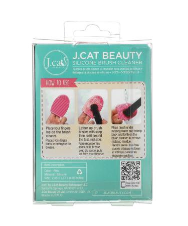 J.Cat Beauty Silicone Brush Cleaner - Pink Makeup Tool for Easy Cleaning - Buy Online on GoSupps.com