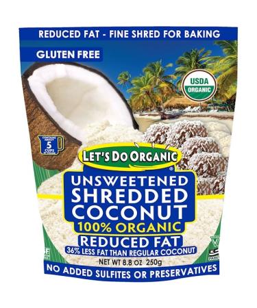 Edward & Sons Let's Do Organic 100% Organic Unsweetened Shredded Coconut Reduced Fat 8.8 oz (250 g)