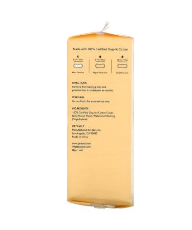 Rael Organic Cotton Panty Liners - Micro Thin, 70 Count | Eco-Friendly & Comfortable - Buy Online on GoSupps.com