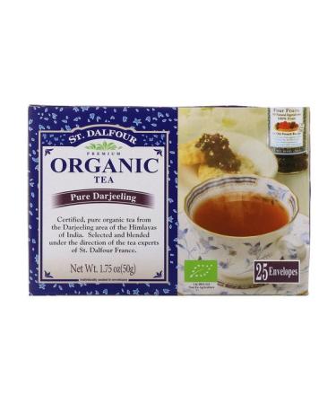 St. Dalfour Organic Pure Darjeeling Tea 25 Tea Bags 1.75 oz (50 g)