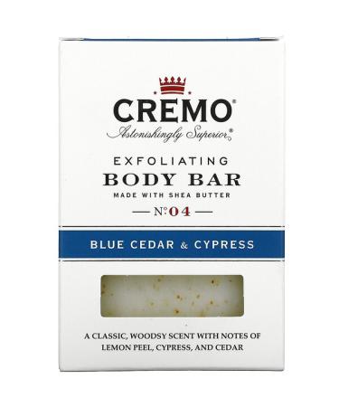 Cremo Exfoliating Body Bar No. 4 Blue Cedar & Cypress 6 oz (170 g)