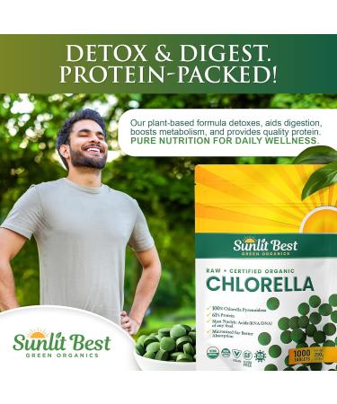 Chlorella Tablets Mega-Pack 1000 - Raw Cracked Cell, Non-GMO, 100% Pure Pyrensoidosa - High Protein Superfood with Chlorophyll & Nucleic Acids - No Fillers - Buy Online on GoSupps.com