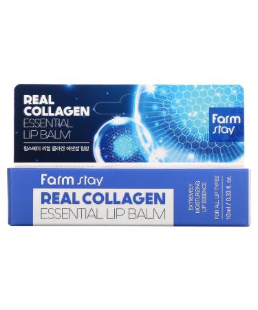 Farmstay Real Collagen Essential Lip Balm - Hydrating, Nourishing, 0.33 fl oz - Buy Online on GoSupps.com
