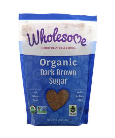 Wholesome  Organic Dark Brown Sugar 1.5 lbs (24 oz.) - 680 g
