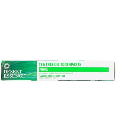 Desert Essence Tea Tree Oil Toothpaste Fennel 6.25 oz (176 g)