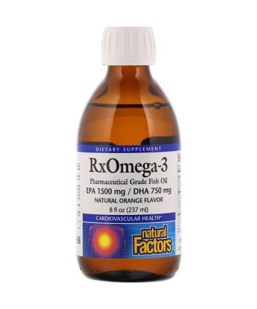 Natural Factors Rx Omega-3 Natural Orange Flavor 8 fl oz (237 ml)