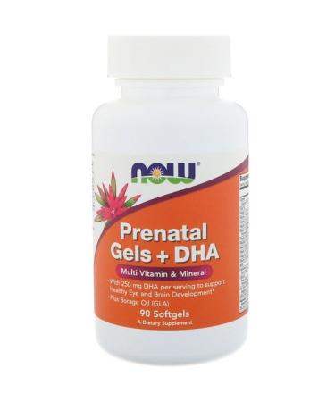 Now Foods Prenatal Gels + DHA 90 Softgels
