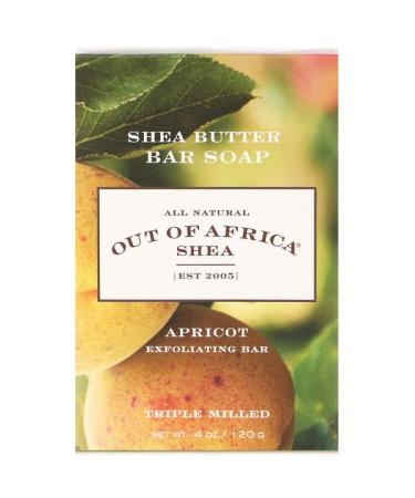 Out of Africa Shea Butter Bar Soap Apricot Exfoliating Bar 4 oz (120 g)