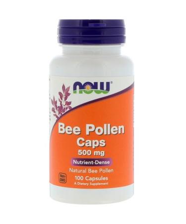 Now Foods Bee Pollen Caps 500 mg 100 Capsules