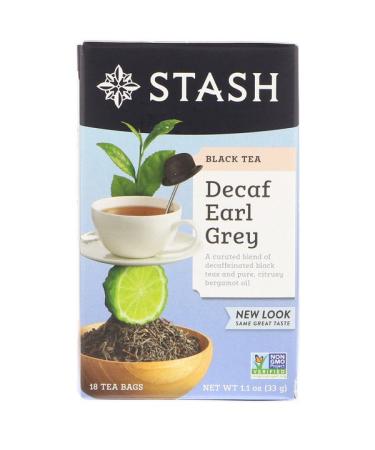 Stash Tea Black Tea Decaf Earl Grey 18 Tea Bags 1.1 oz (33 g)