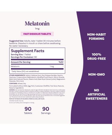Buy Natrol Melatonin Fast Dissolve 1 mg Strawberry - 90 Tablets for Better Sleep - Buy Online on GoSupps.com