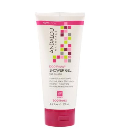 Andalou Naturals Shower Gel 1000 Roses Soothing 8.5 fl oz (251 ml)