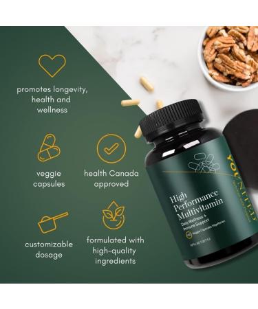Younited High Performance Multivitamins | Advanced Daily Dietary Supplement for Boosted Performance | Mens Multivitamin & Womens Multivitamin | Antioxidant Supplement with Vitamins and Minerals for Immune Support (120 Capsules) - Buy Online on GoSupps.com
