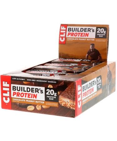 Clif Bar Builder's Protein Bar Chocolate Peanut Butter 12 Bars 2.4 oz (68 g) Each
