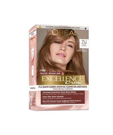L'Oreal Paris Excellence Creme Nude Colors Hair Dye 6u Nude Dark Blonde - Buy Online on GoSupps.com
