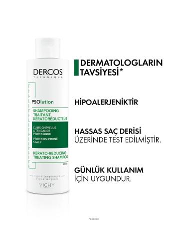 Vichy Dercos Psolution and Anti-Flaking Peeling Hair Care Shampoo 200 Ml - Buy Online on GoSupps.com