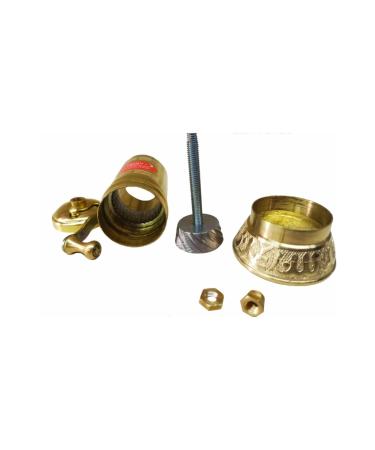 FANTOM Brass Mortar No:1 Brass Embroidered Linen Chubby Black Pepper Grinder 3-Piece Mill Set - Buy Online on GoSupps.com