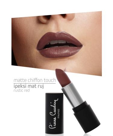 Pierre Cardin Matte Chiffon Touch Lipstick Rustic Red 186 Lipstick - Buy Online on GoSupps.com