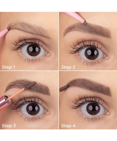 MCoBeauty Brow Fill & Set - Light/Medium Double-Ended Brow Pencil & Gel | Vegan & Cruelty-Free Cosmetics for Natural Volume - Buy Online on GoSupps.com