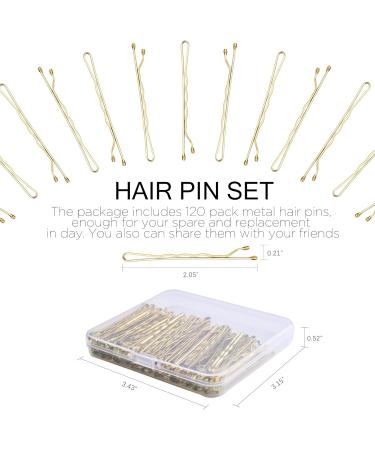 Blonde Bobby Pins MORGLES 120 Pcs Hair Pins Hair Grips Blonde for Women with Box(5 cm/2Inches) - Buy Online on GoSupps.com