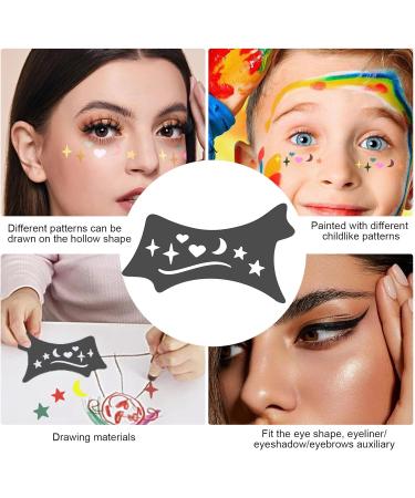 Eyeshadow and Eyeliners Stencils Pad | Flexible Soft Eyeliners Tool | Contour Eye Liners Guide Reusable Cleaning Cloths for Women Black - Buy Online on GoSupps.com