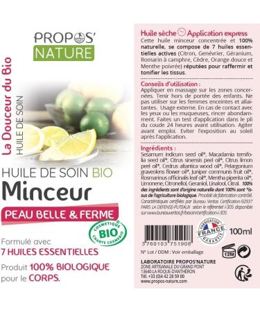  PROPOS'NATURE PROPOS'NATURE Hs Organic Slimming Lotion 100 ml - Buy Online on GoSupps.com