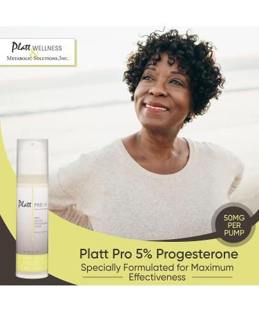 Platt PRO 5% Dr. Platt's All Natural Progesterone Cream 50mg Strength | Paraben-Free with Lavender Oil | 3oz - Pack of 1 - Buy Online on GoSupps.com
