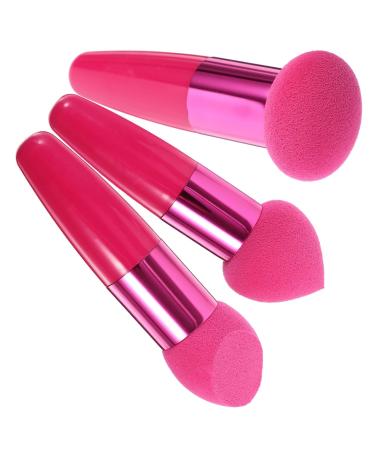 FRCOLOR 3pcs emulsion foundation beauty tools + accessories make up Miss set mushroom accessories Heart women makeup sponges the face makeup sponges for women mushroom sponge 9x3cm Rosy