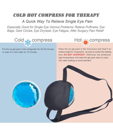 Cooling Eye Patches for Puffy Eyes | Pure Silk Ice Eye Mask for Cold Hot Therapy | Medical Eye Cover for Adults & Kids (Black) - Shop Now - Buy Online on GoSupps.com