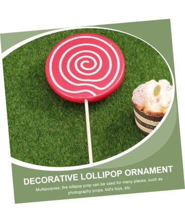 Alipis 10 Pcs Giant Candy Fake Candy Decoration Christmas Lollipop Props K ds Toys Rainbow Lollipops Swirl Wedding Props Christmas Lollipop Decorations Fake Food Wooden Child With Hook - Buy Online on GoSupps.com