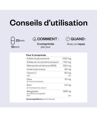Confort Articulations - Vitamine C - Extrait de Bambusa Vulgaris Standardis 75% de Silicium - Contribue la Sant des OS des Muscles et des Articulations - Sans Gluten - Supersmart - Buy Online on GoSupps.com