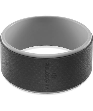 Philosophy Gym 13-inch Professional Yoga Wheel Roller in Gray-Black - Buy Online on GoSupps.com