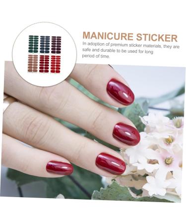Beatifufu 6 Sheets Nail Art Stickers Fingernail Stickers Adhesive Nail Decals Manicures Stickers Party Nail Stickers Color Stickers Nail Polish Sticker Strips Press Nail Full Cover Child Pvc - Buy Online on GoSupps.com