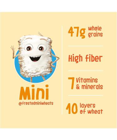 Kellogg's Frosted Mini-Wheats Cinnamon Roll Cereal 14.3oz - Whole Grain & Fiber Breakfast Cereal - Buy Online on GoSupps.com